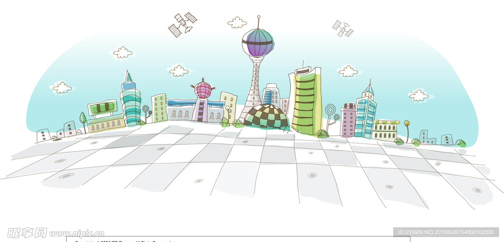 城市矢量插画