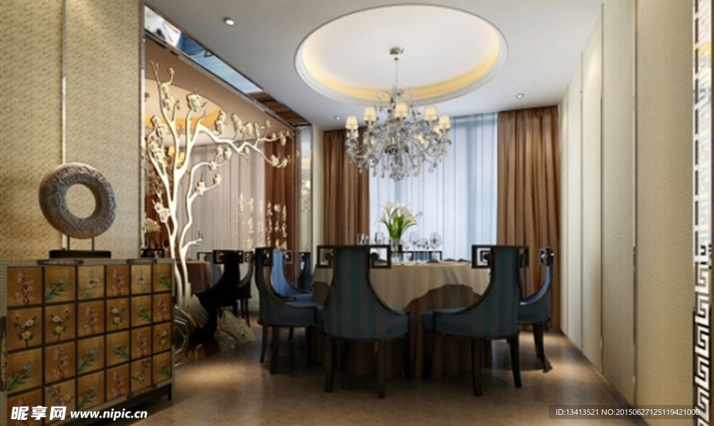 豪华餐厅包间3D模型