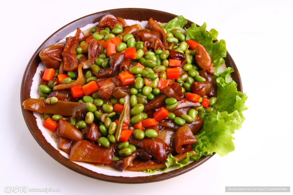 肉皮炒豆