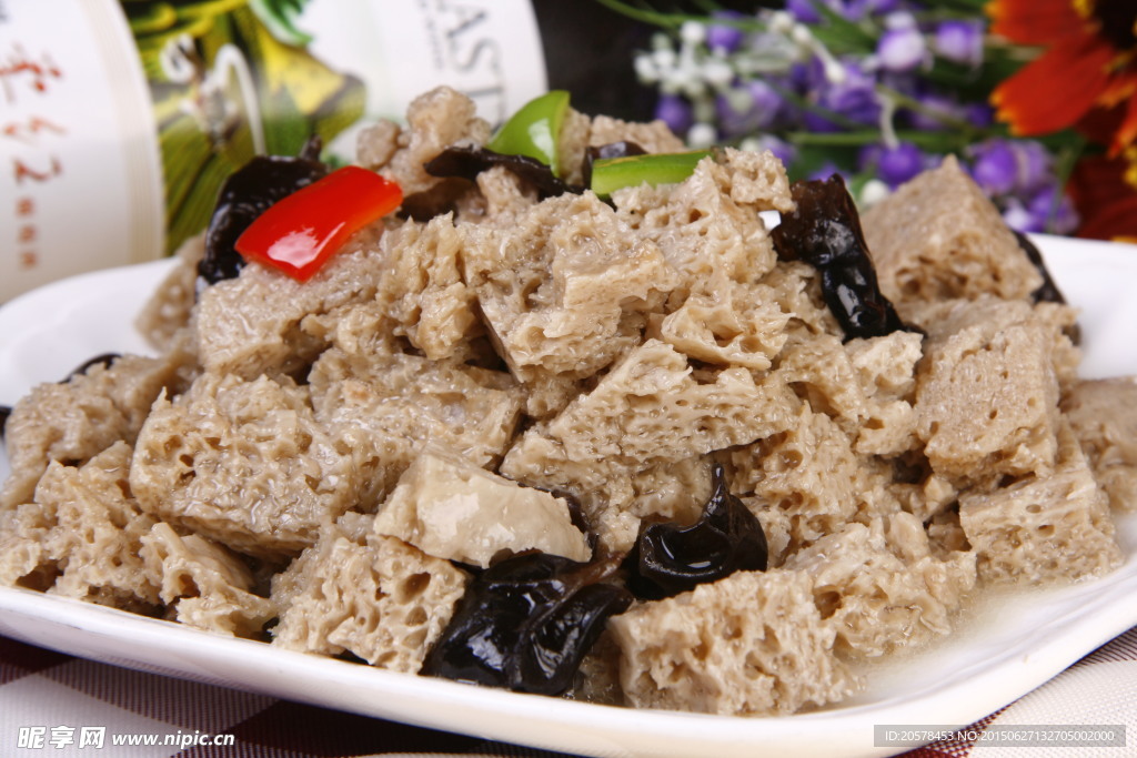 素炒烤麸