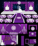 紫色蕾丝主题婚礼设计