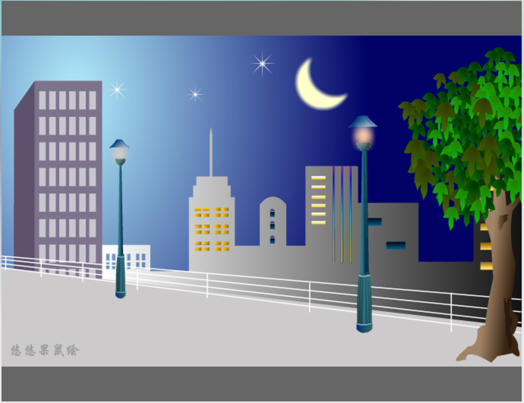 城市夜景flash动画源文件