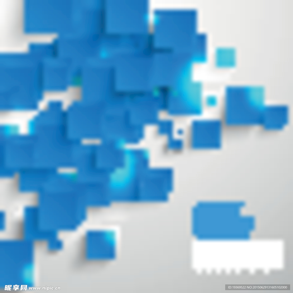 蓝色立体方块背景矢量素材