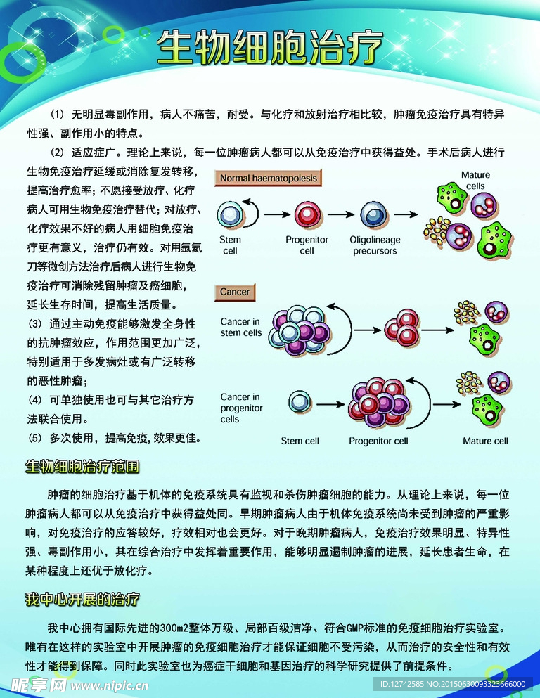 生物细胞治疗 医疗展板