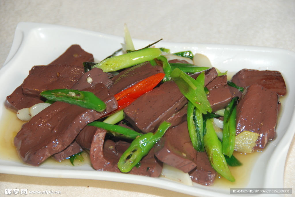 蒜香鸭血