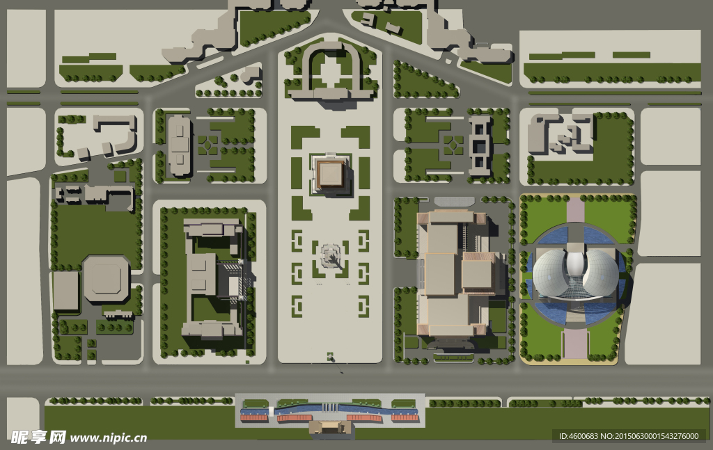 平面效果图 建筑规划 彩色平面