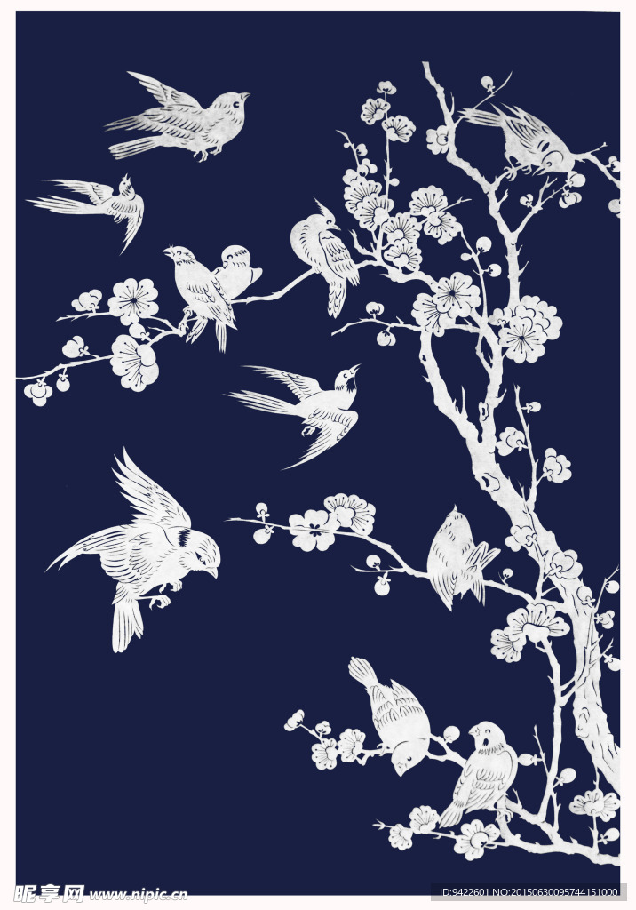 喜鹊梅花画