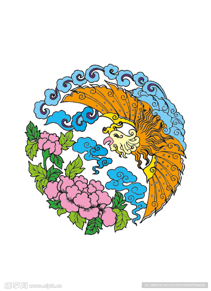 古典吉祥图案凤凰