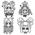 线描女孩素材