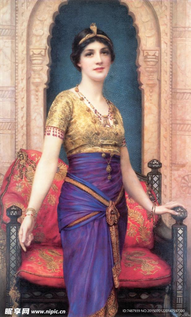 油画美女