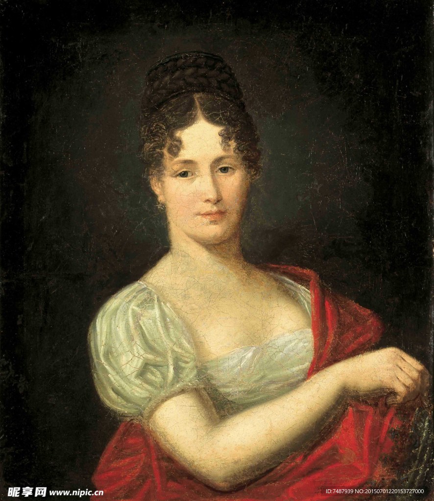 油画美女