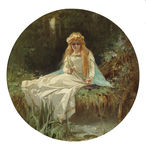 油画美女