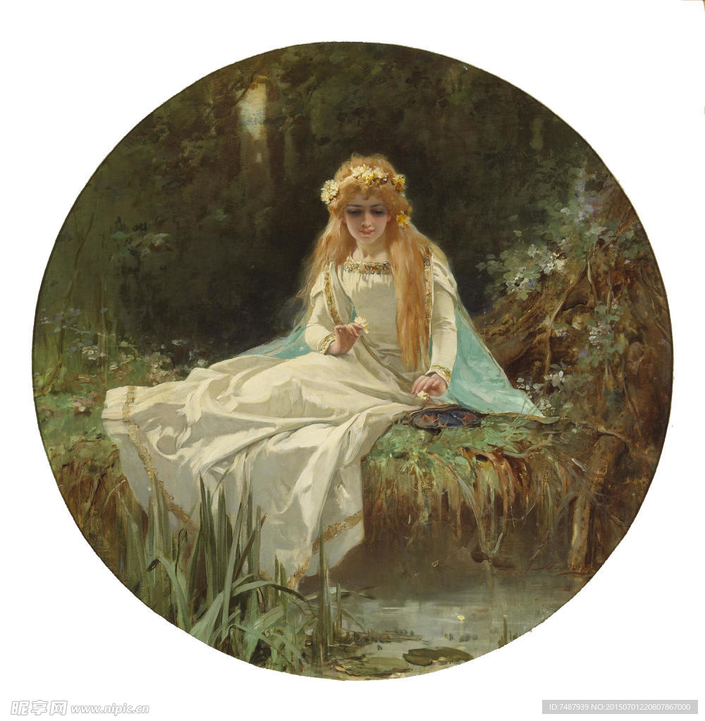 油画美女