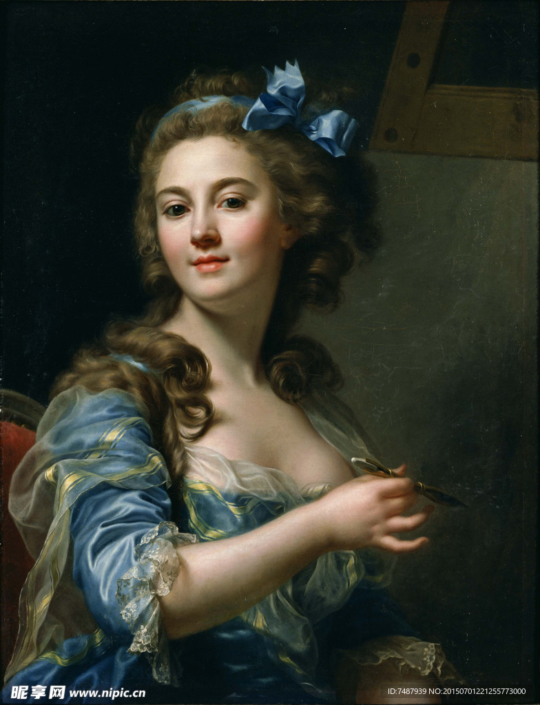 油画美女