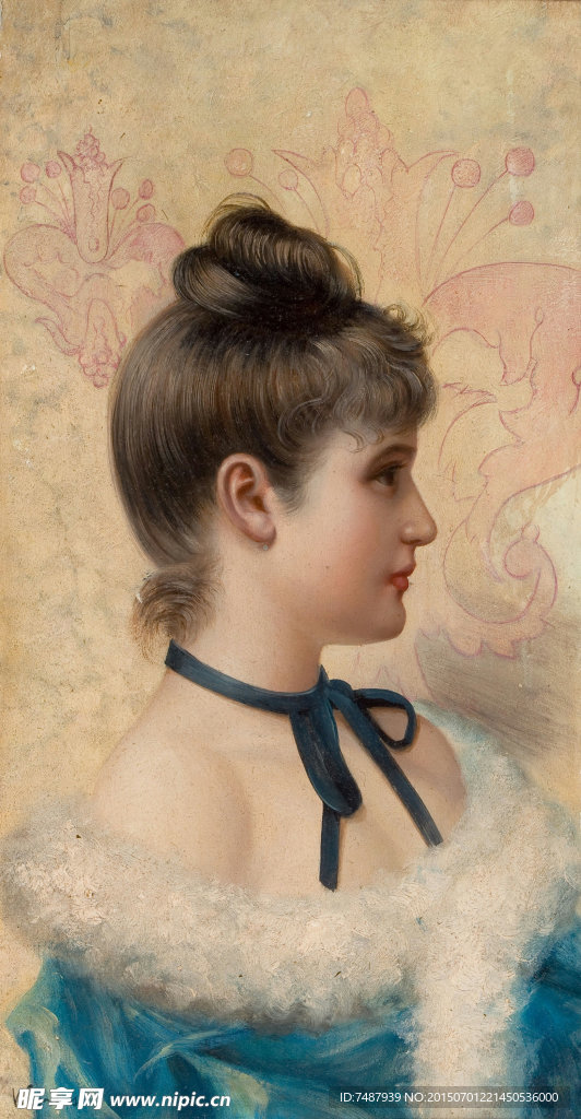 油画美女