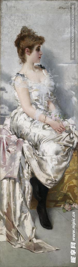 油画美女