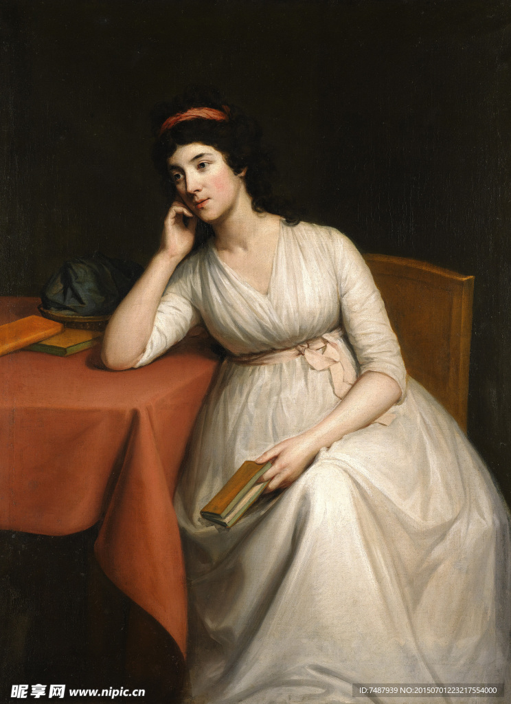 油画美女