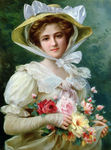 油画美女