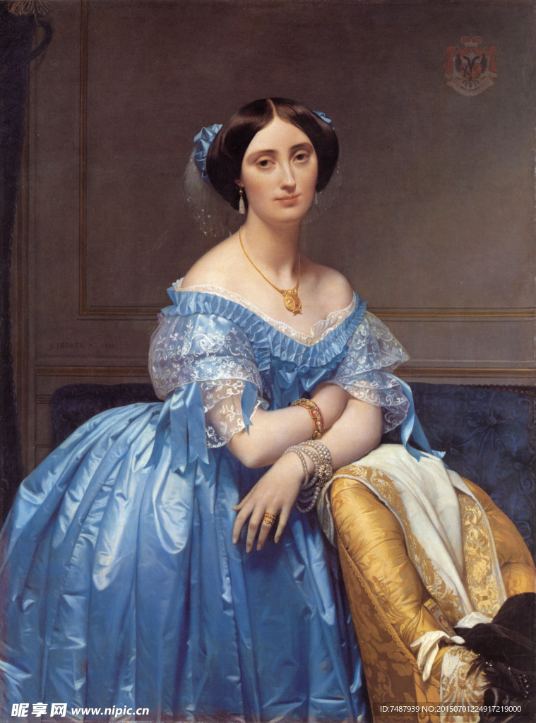油画美女