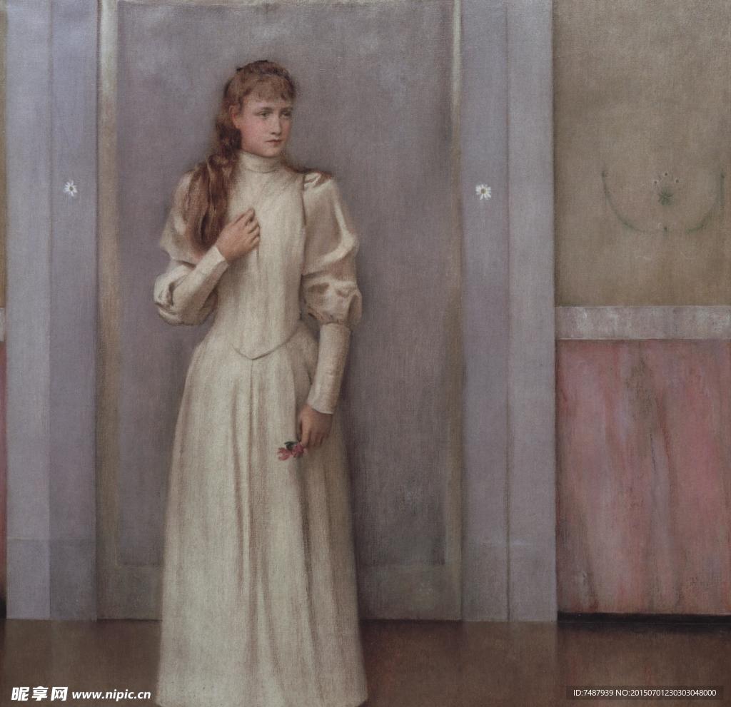 油画美女