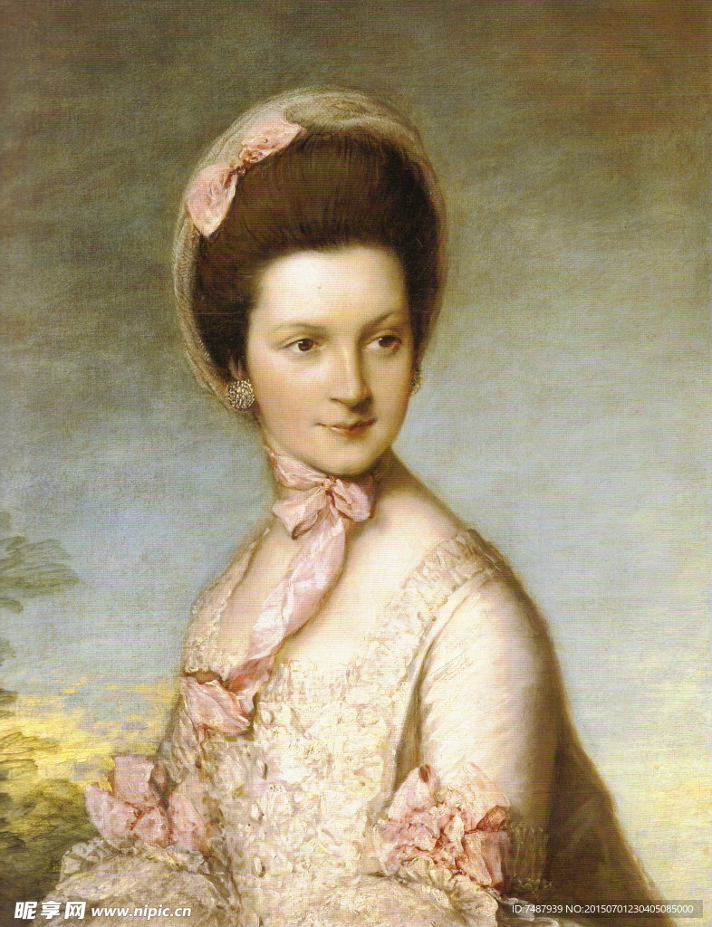 油画美女