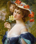 油画美女