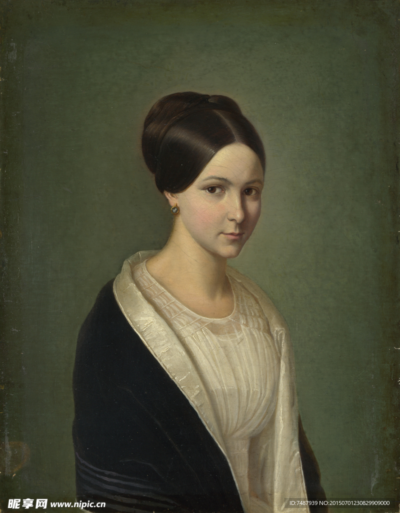 油画美女
