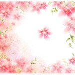 水彩效果合欢花背景图