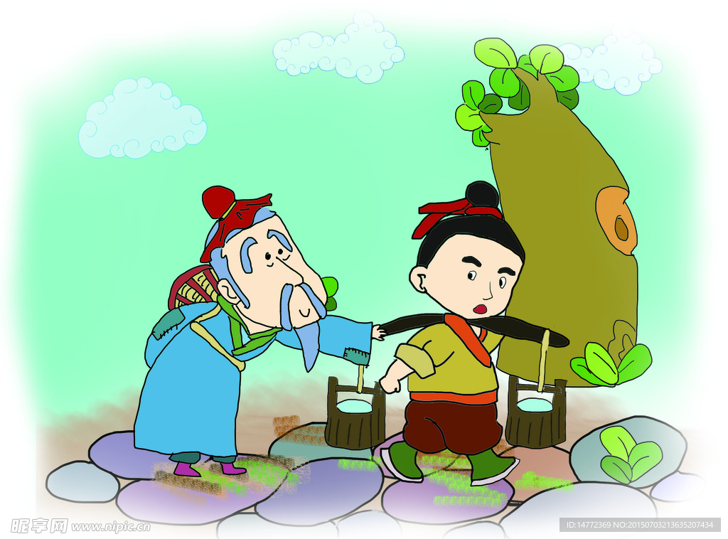 传统典故儿童成语故事插画图片