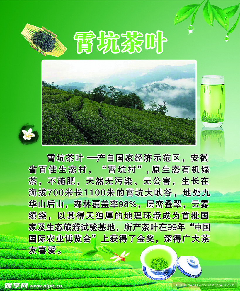 肖坑茶叶海报