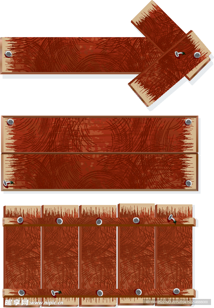 木板装饰矢量素材