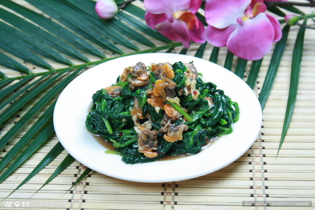 菠菜拌蚶子
