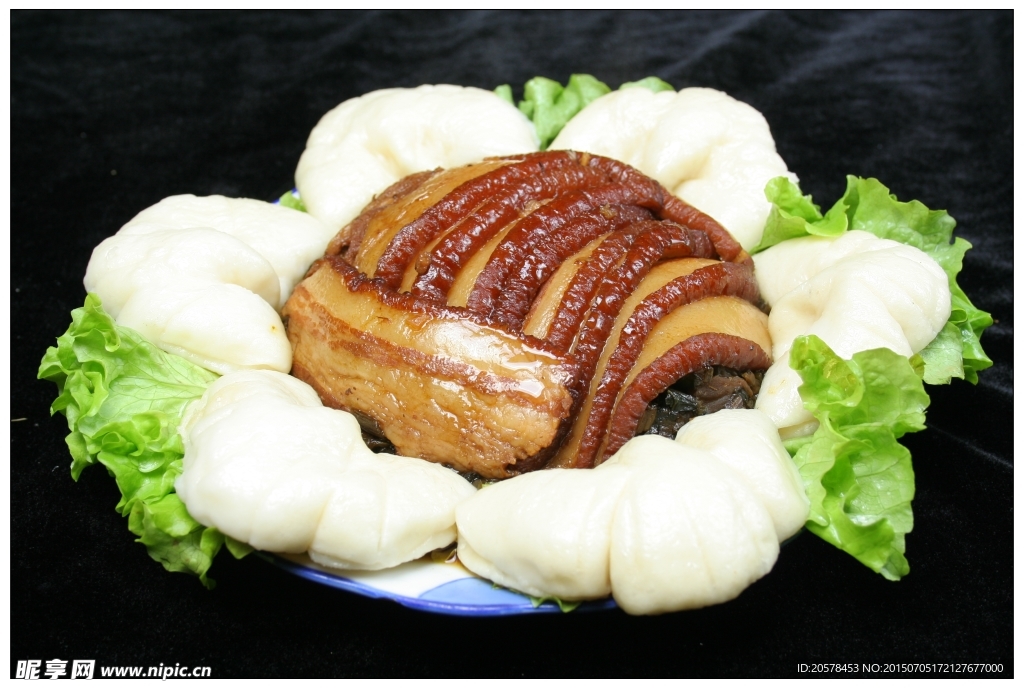 扣肉夹饼