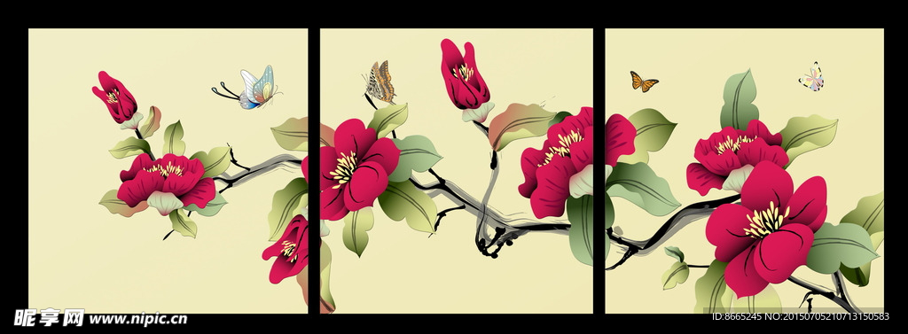 杜鹃花无框画
