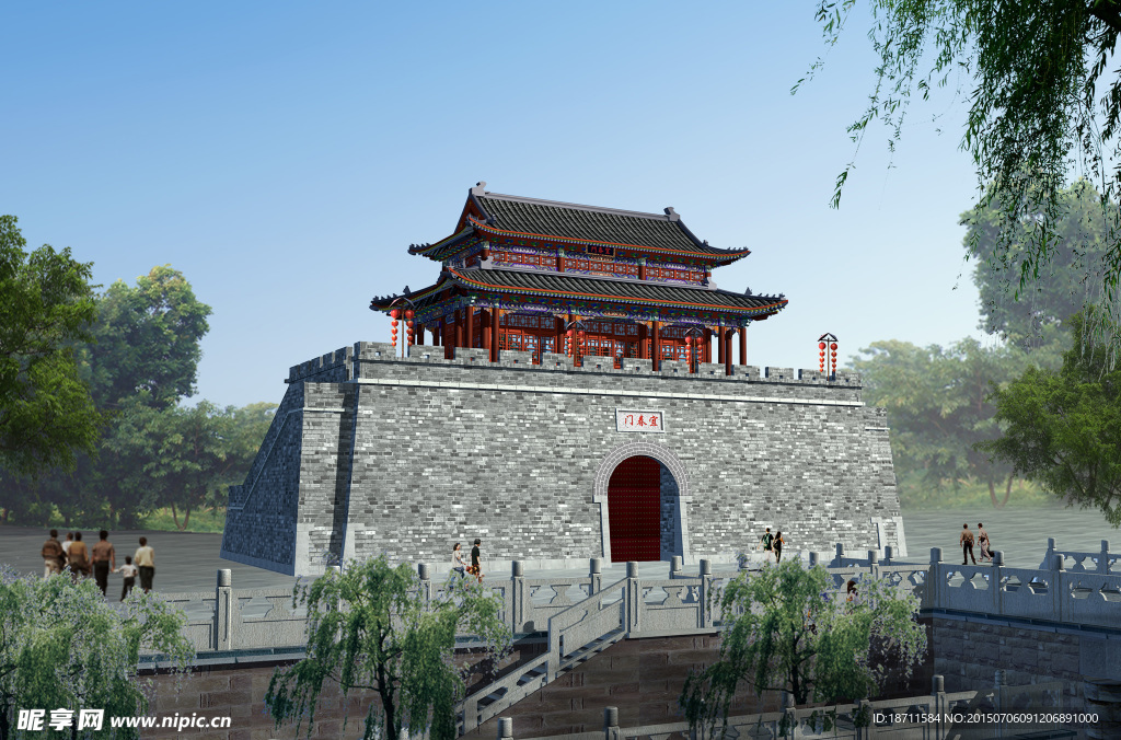城墙大门效果图
