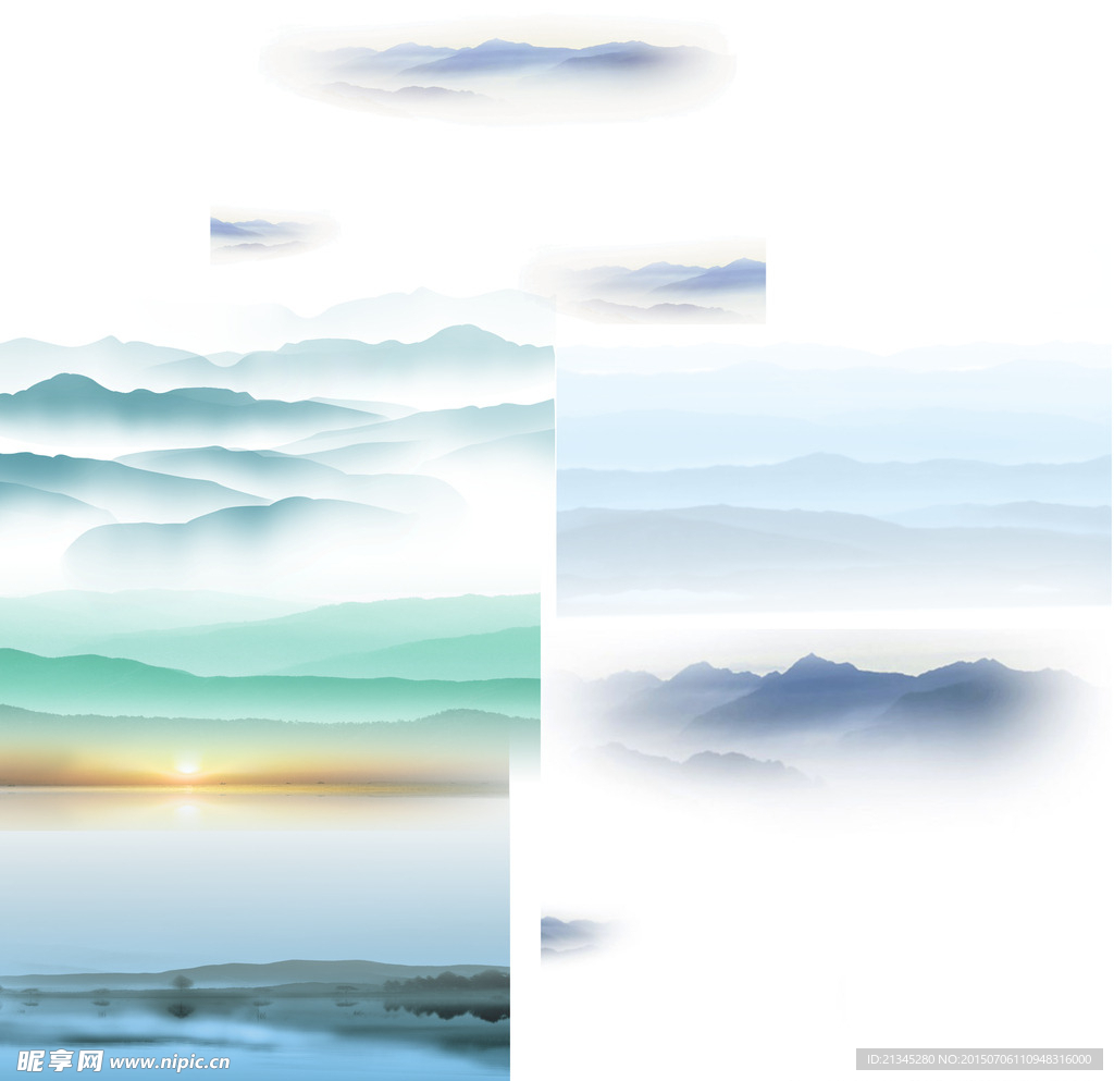 水墨山水画背景