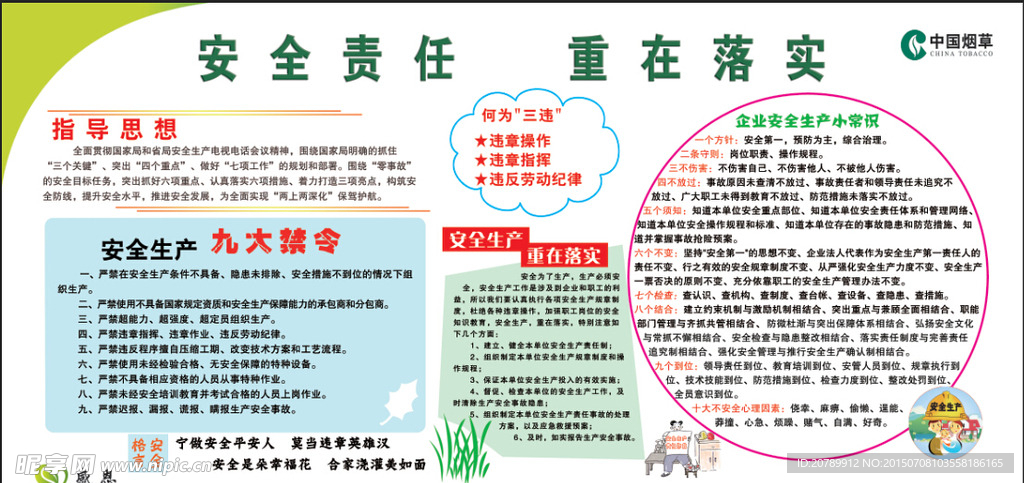 安全生产展板