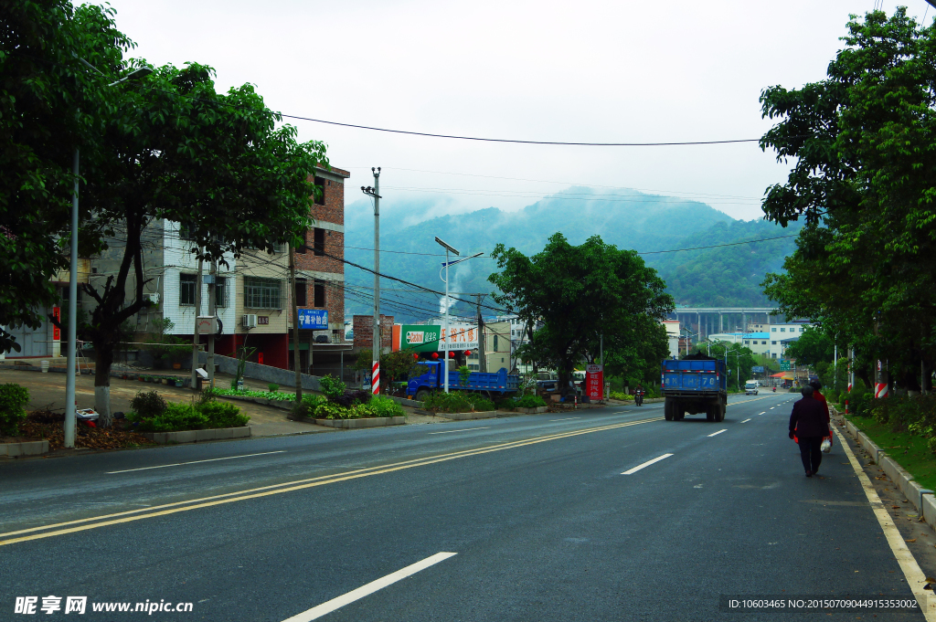 城郊山水 路桥建筑