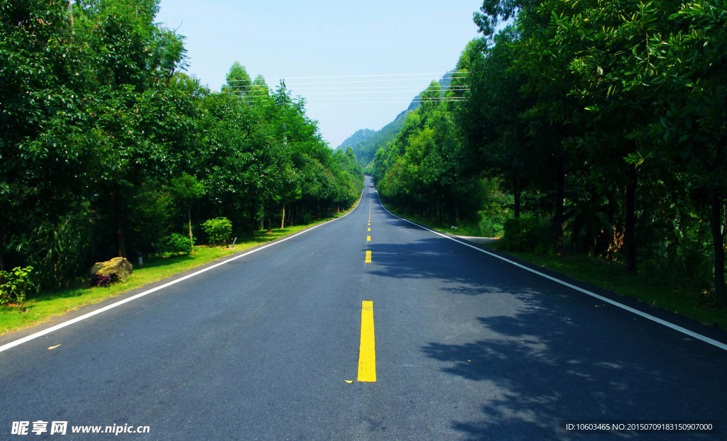 旅游直线 道路无边