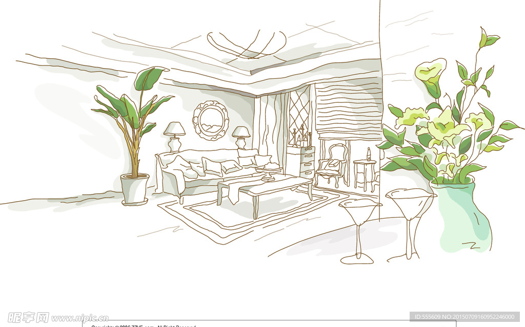 客厅插画