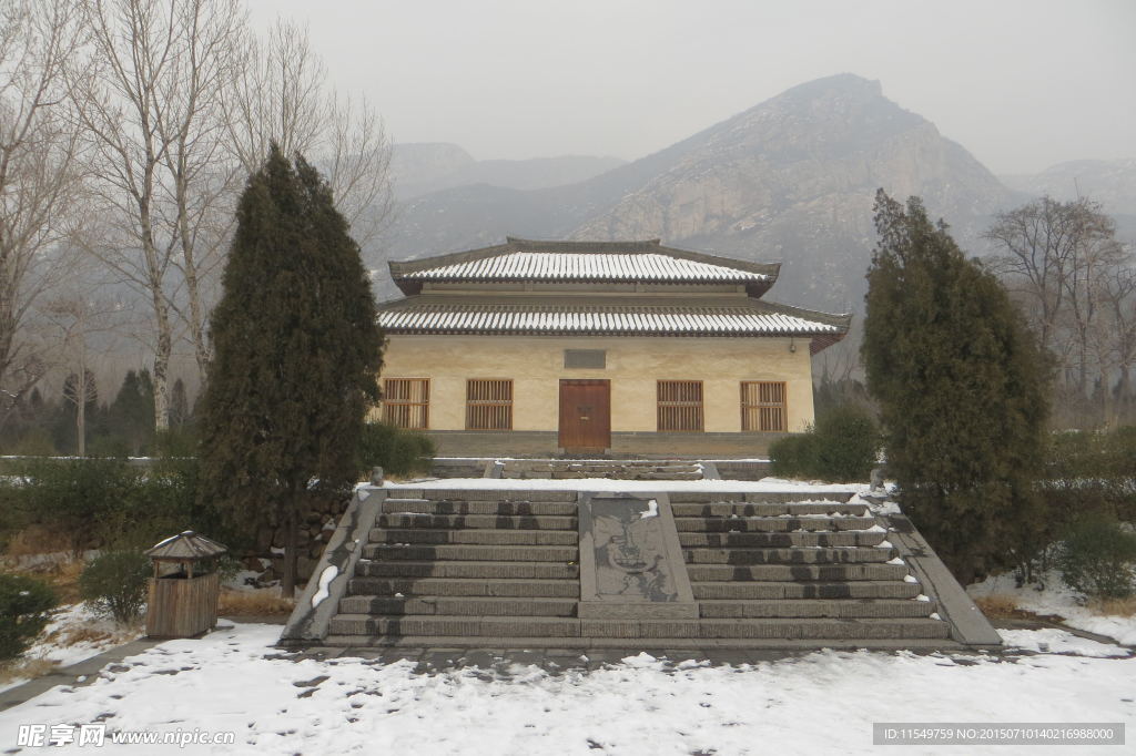 启母阙景区雪景