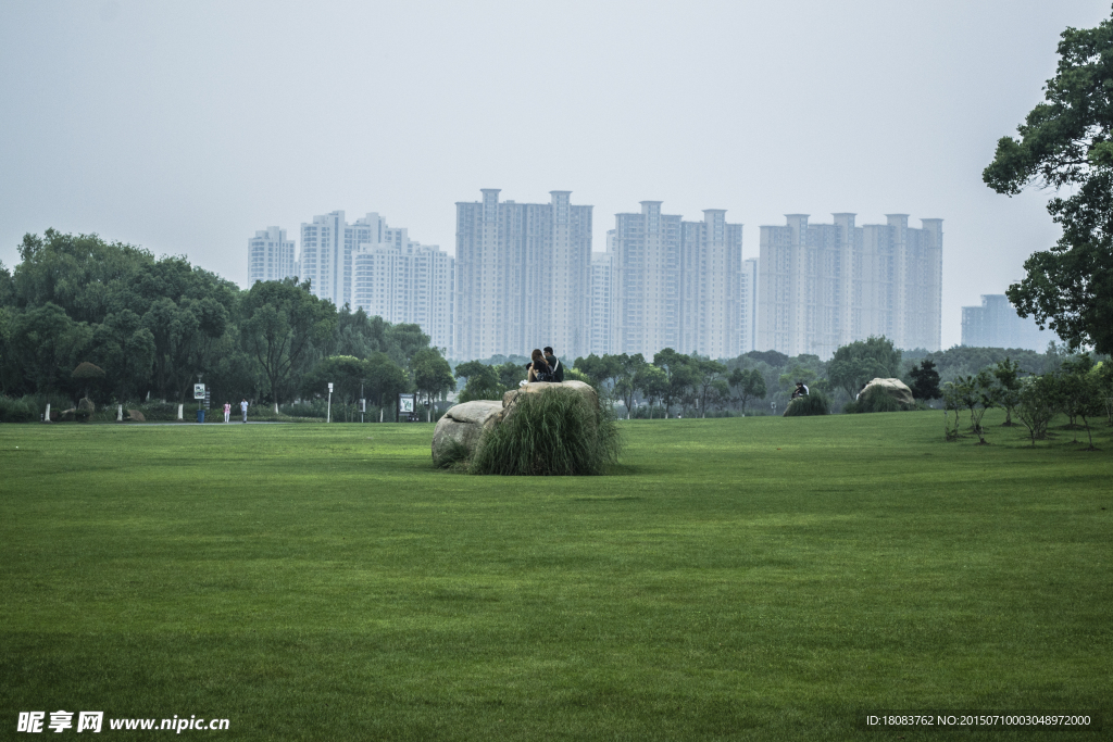 建筑前的草坪