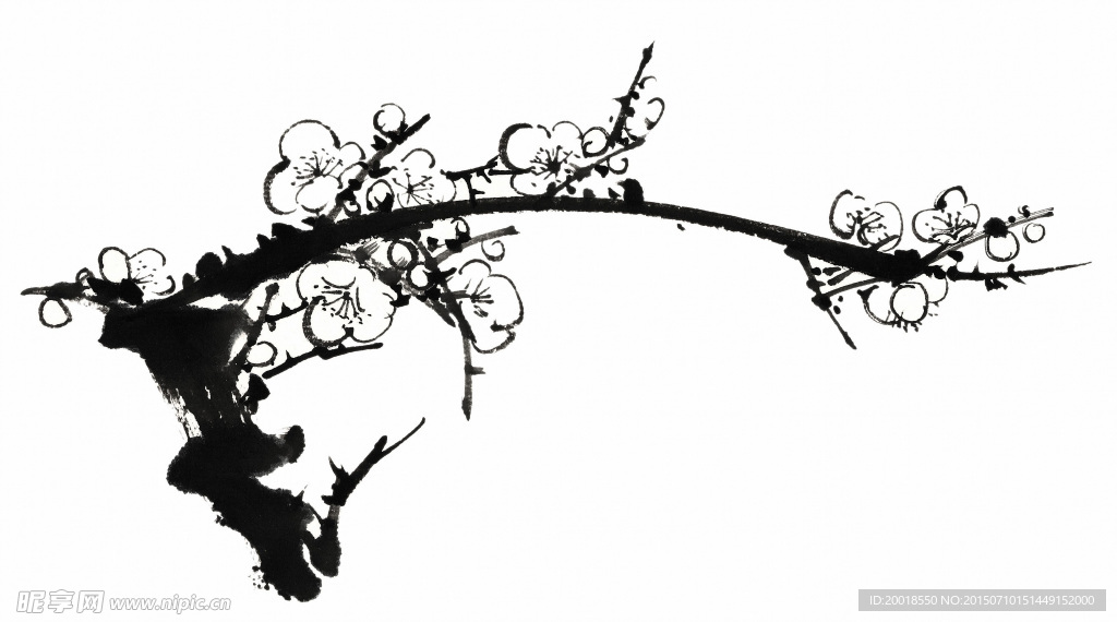 水墨梅