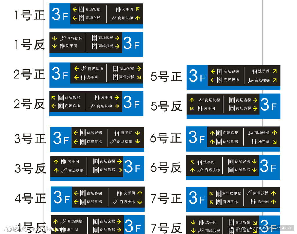 商场 导视牌 指示牌