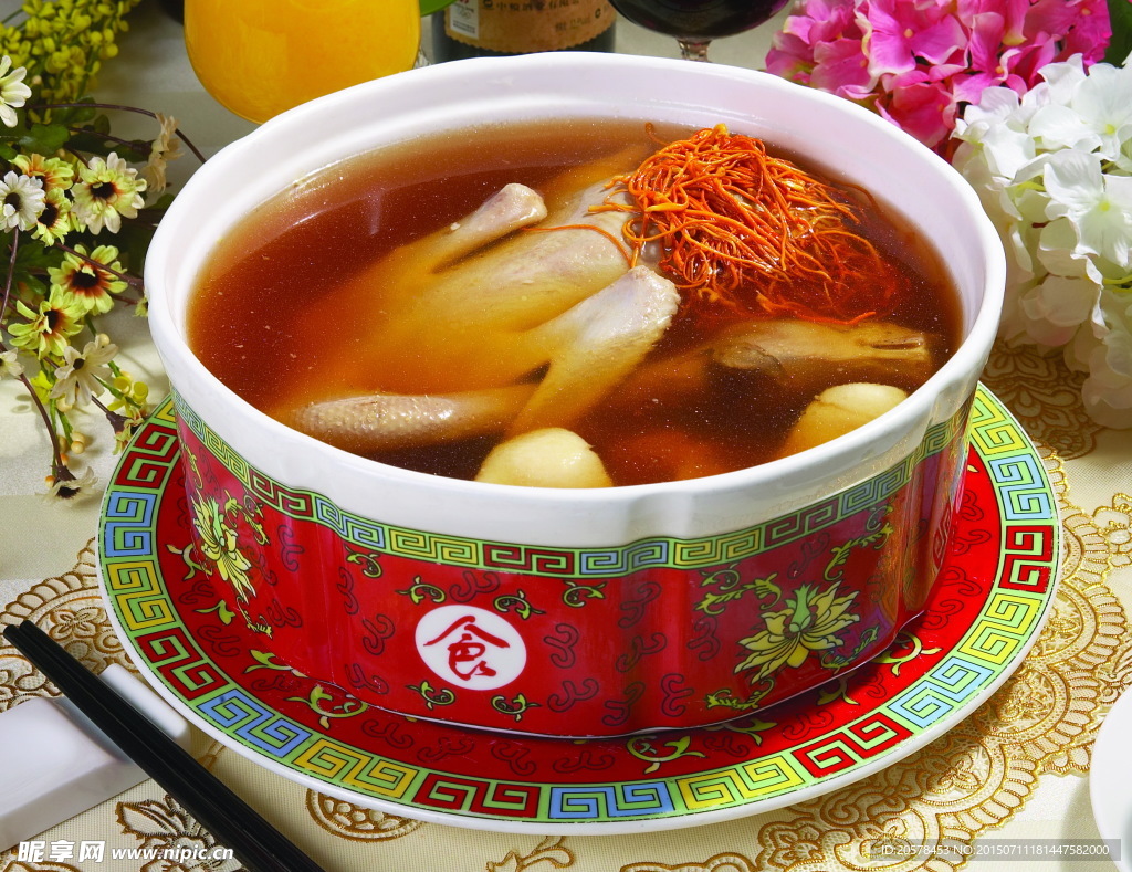 虫草花炖土鸡