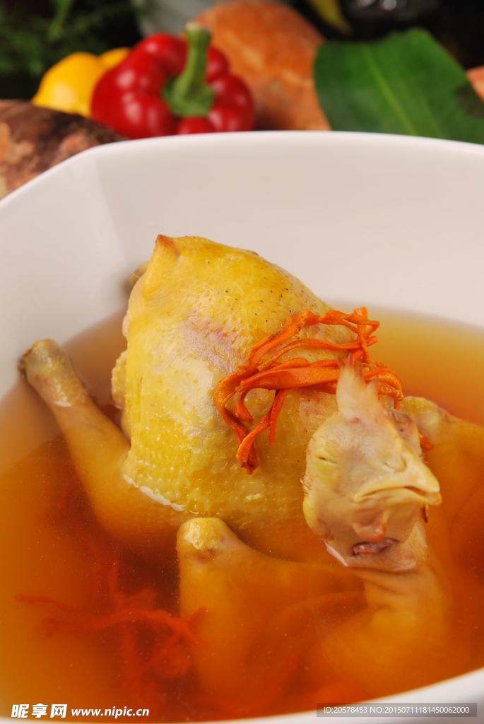 虫草花炖土鸡汤每只