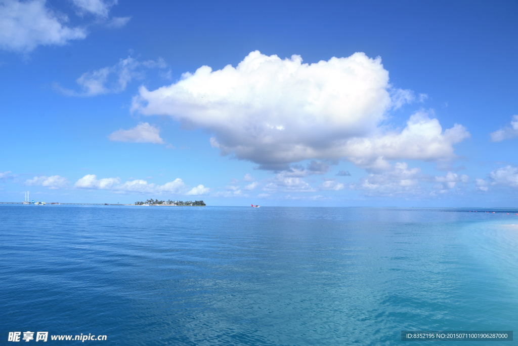 马尔代夫 蓝天白云 海景