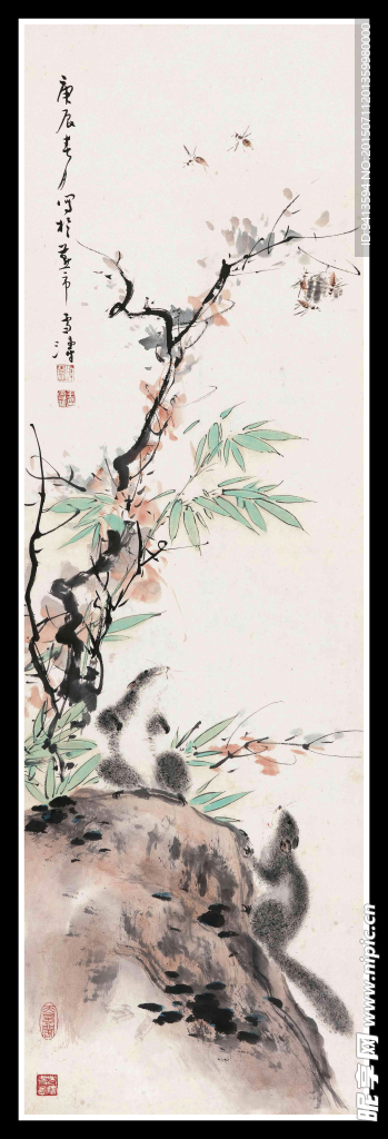 花卉松鼠
