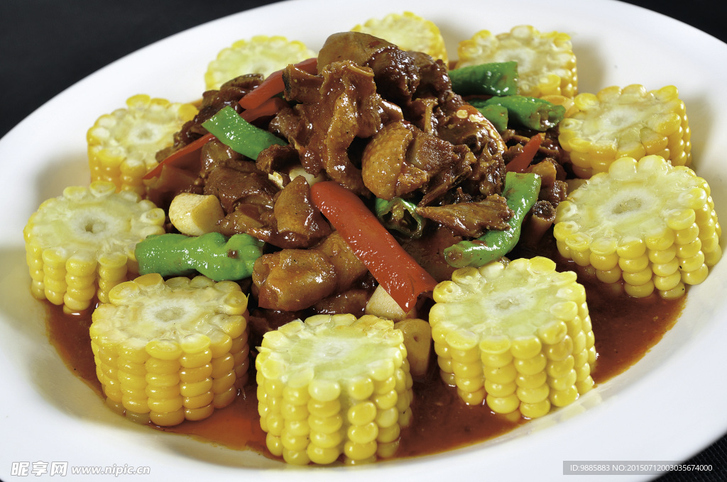 大盘玉米鸭