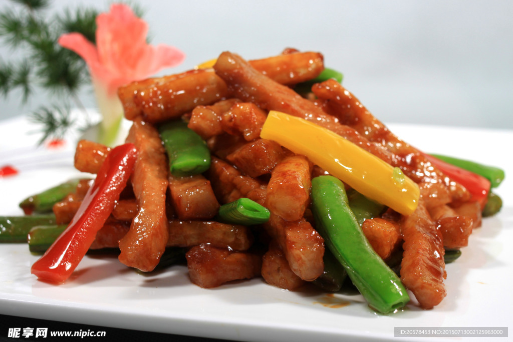 莲香甜豆炒爽肉